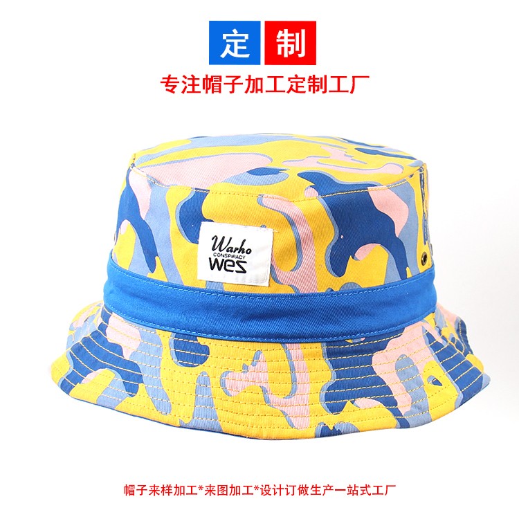 數(shù)碼印花純棉漁夫帽定制